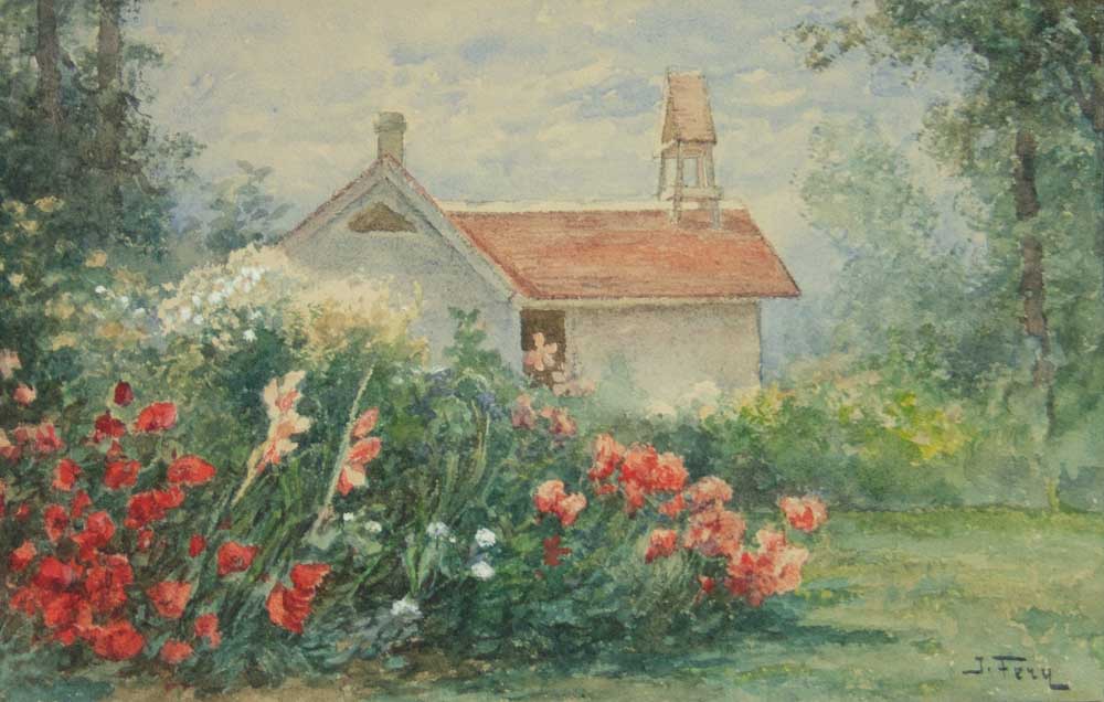 Studio with Flowers by John Fery