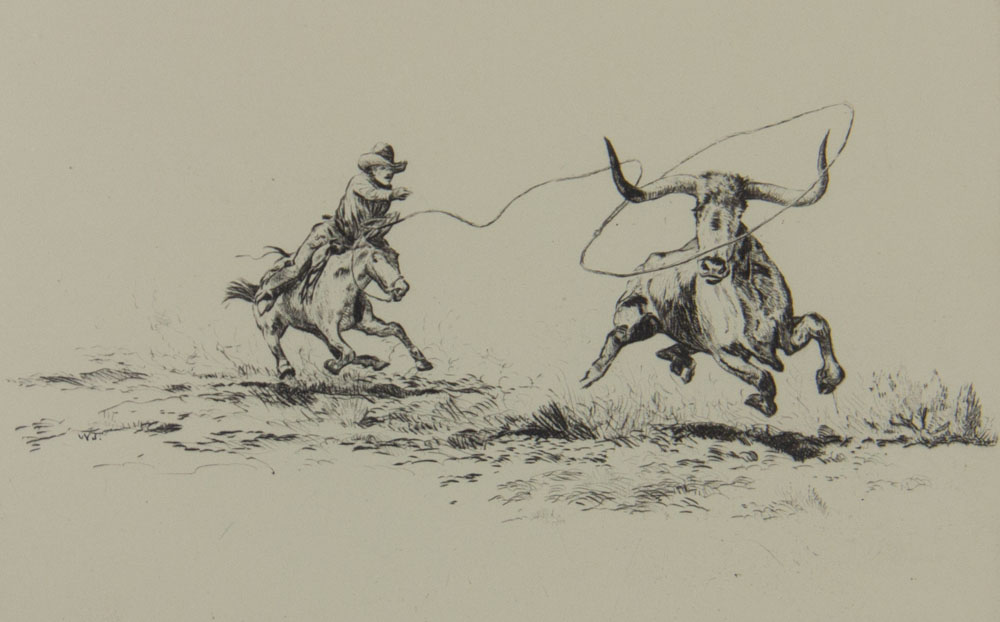 Roping a Longhorn by Will James